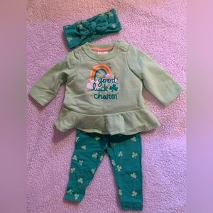 St. Patrick’s Day girls 0-3 month set